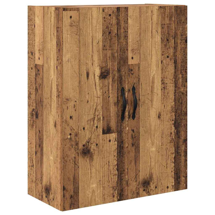 Highboard med skuffe 2 pcs Gammelt træ Konstrueret træ og glas