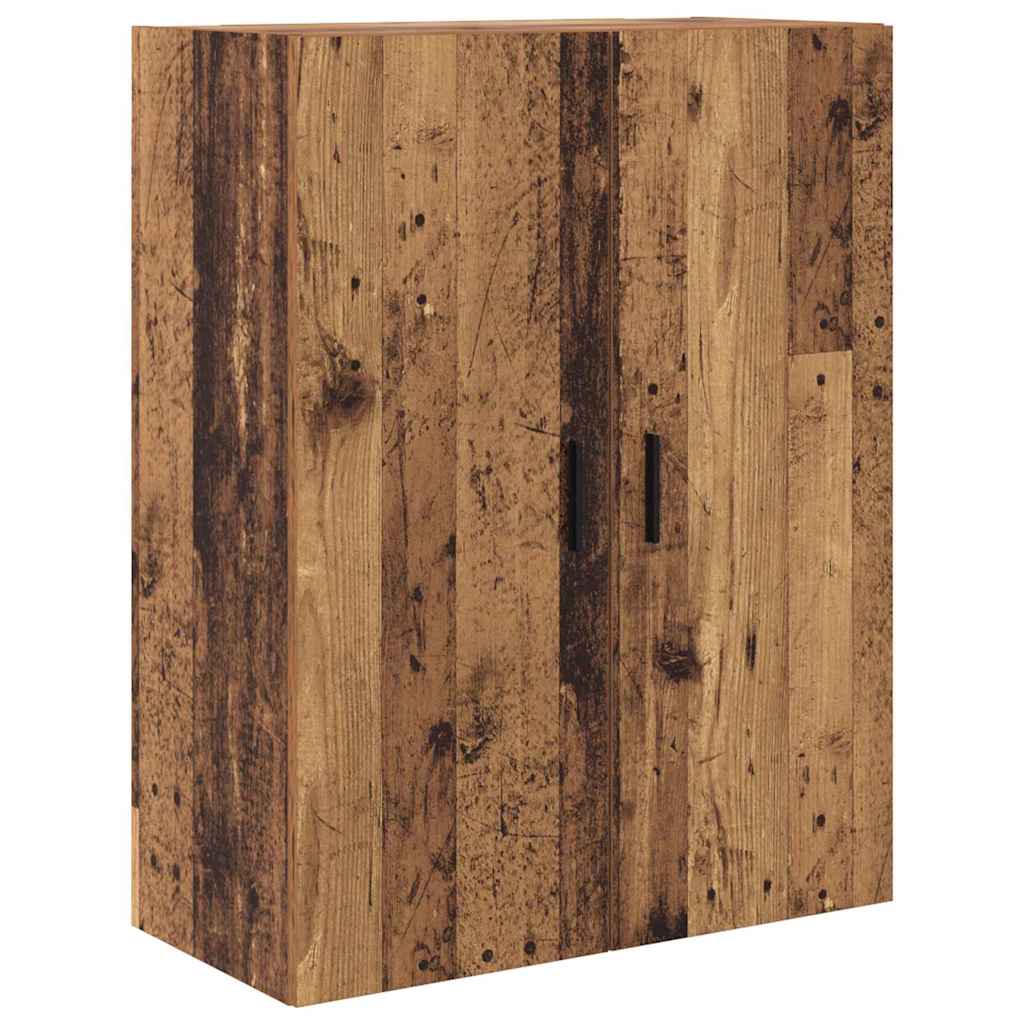 Highboard med skuffe 2 pcs Gammelt træ Ingeniørtræ og glas