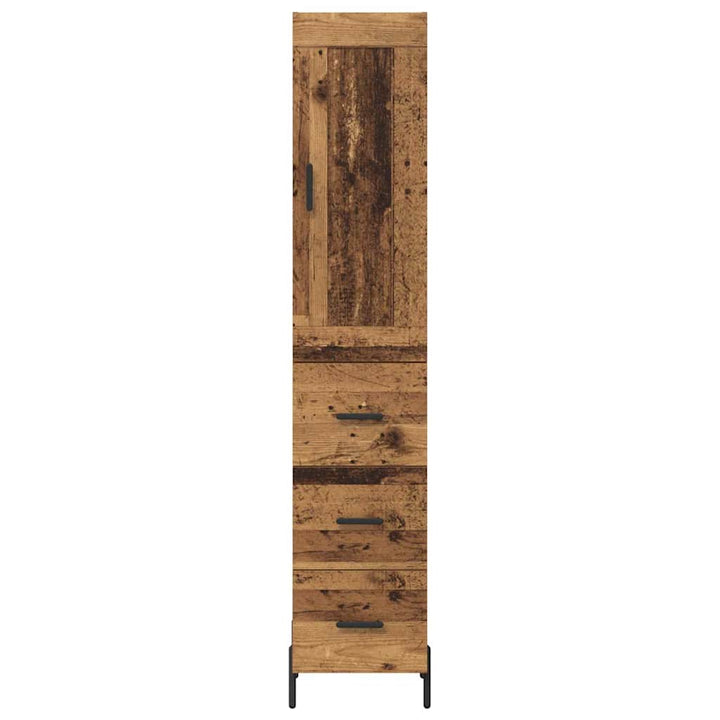 Highboard Gammelt træ 34,5 x 34 x 180 cm Konstrueret træ