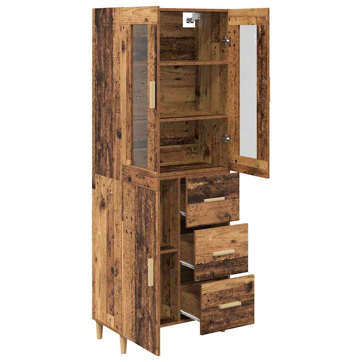 Highboard Gammelt træ 34,5 x 34 x 180 cm Konstrueret træ