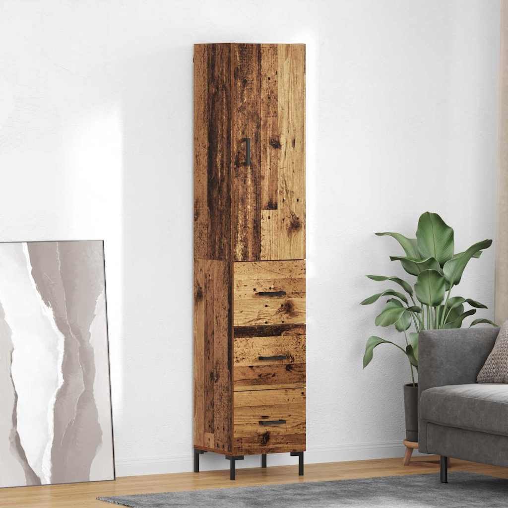 Highboard Gammelt træ 69,5 x 34 x 180 cm Konstrueret træ
