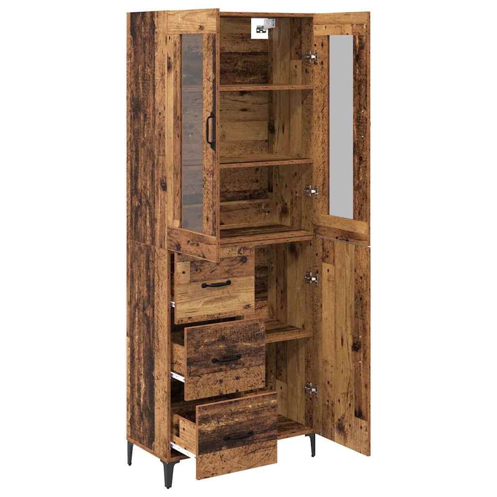 Highboard Gammelt træ 69,5 x 34 x 180 cm Konstrueret træ