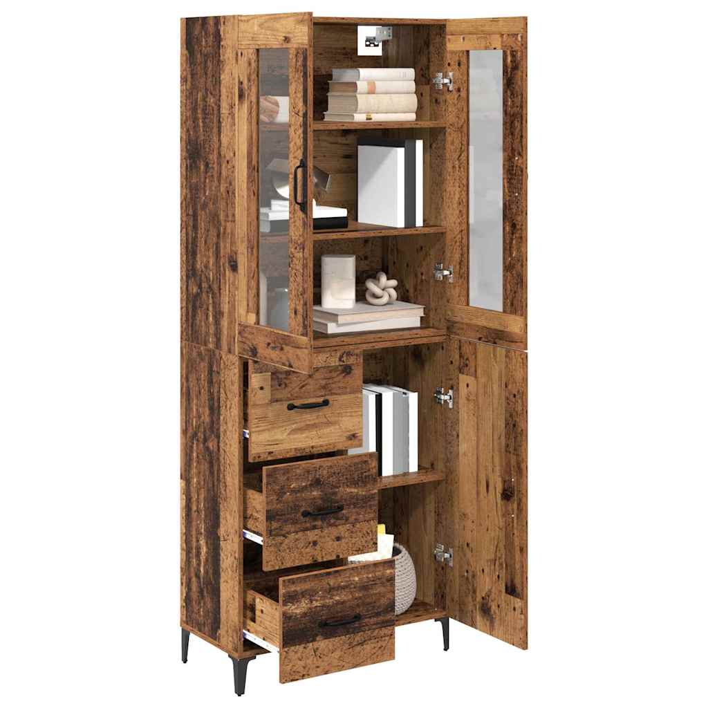 Highboard Gammelt træ 69,5 x 34 x 180 cm Konstrueret træ