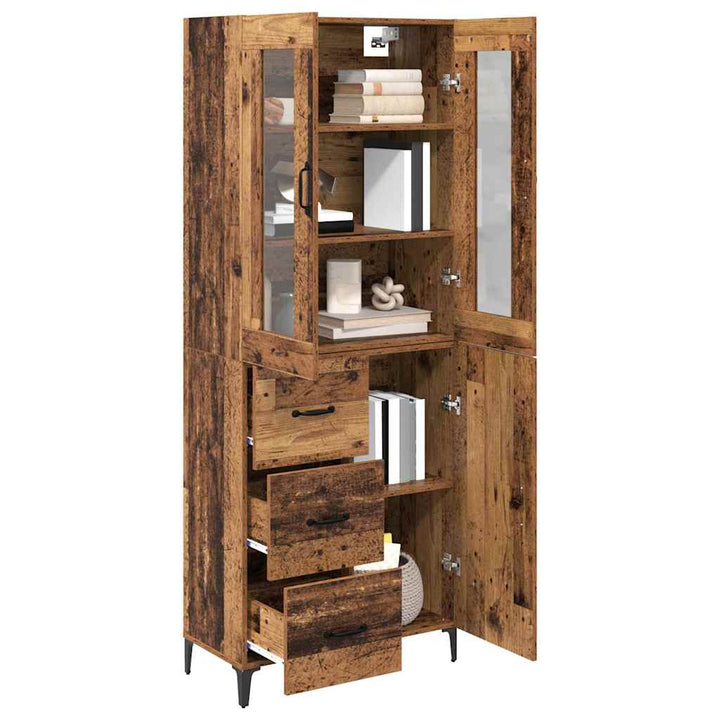 Highboard Gammelt træ 69,5 x 34 x 180 cm Konstrueret træ