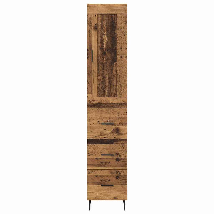 Highboard Gammelt træ 34,5 x 34 x 180 cm Konstrueret træ