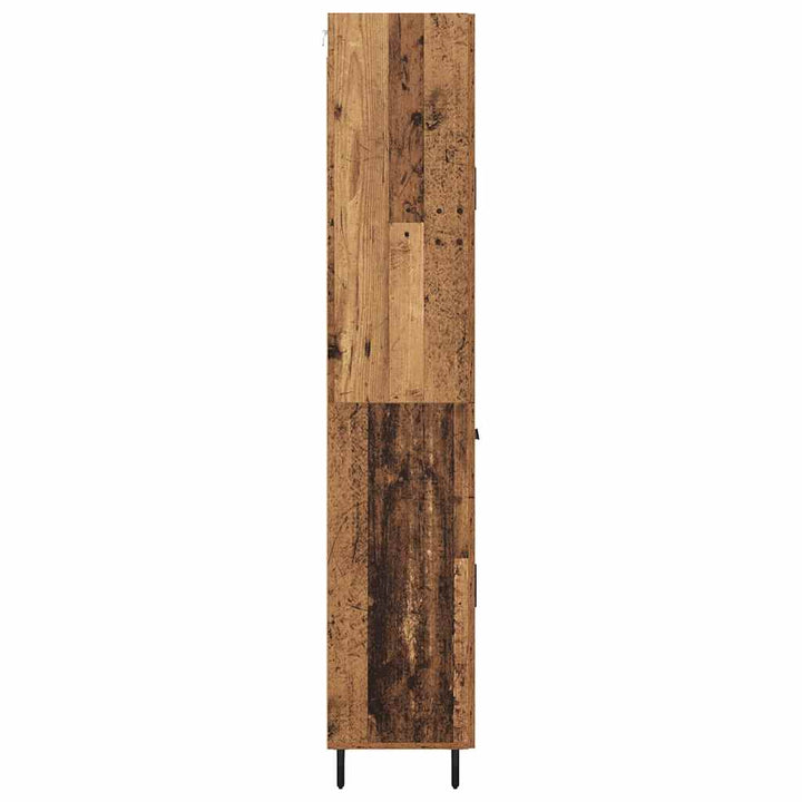 Highboard med skuffe 2 pcs Gammelt træ Konstrueret træ