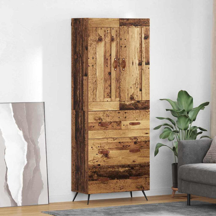 Highboard Gammelt træ 69,5 x 34 x 180 cm Konstrueret træ