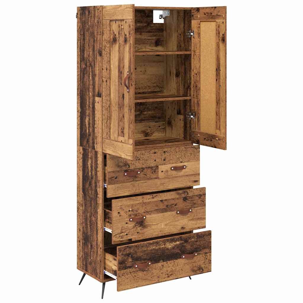 Highboard Gammelt træ 69,5 x 34 x 180 cm Konstrueret træ