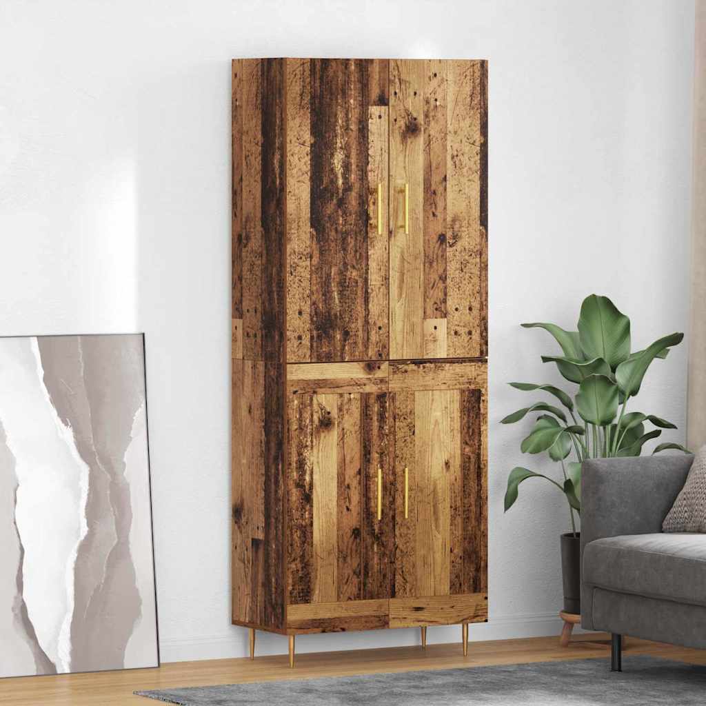 Highboard Gammelt træ 69,5 x 34 x 180 cm Konstrueret træ