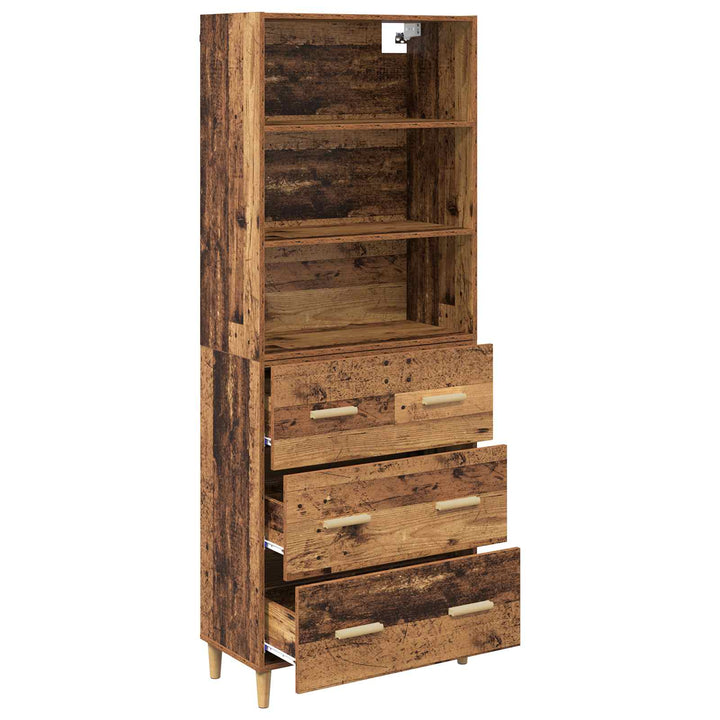 Highboard Gammelt træ 69,5 x 32,5 x 180 cm Konstrueret træ