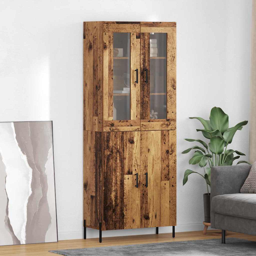 Highboard Gammelt træ 69,5 x 34 x 180 cm Konstrueret træ
