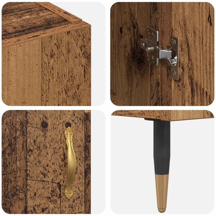 Highboard Gammelt træ 69,5 x 34 x 180 cm Konstrueret træ