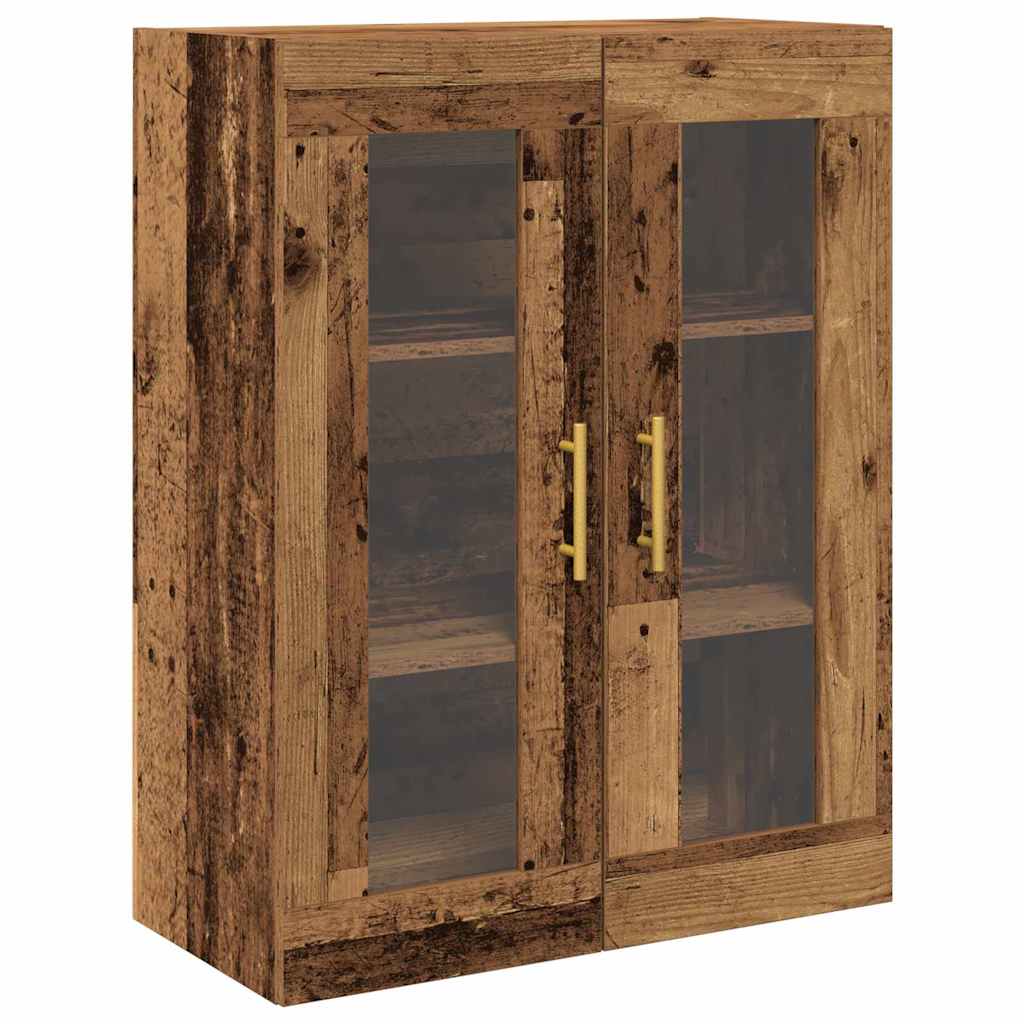 Highboard 2 stk. Gammelt træ 69,5 x 34 x 180 cm Konstrueret træ