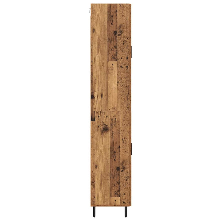 Highboard med skuffe 2 pcs Gammelt træ Konstrueret træ