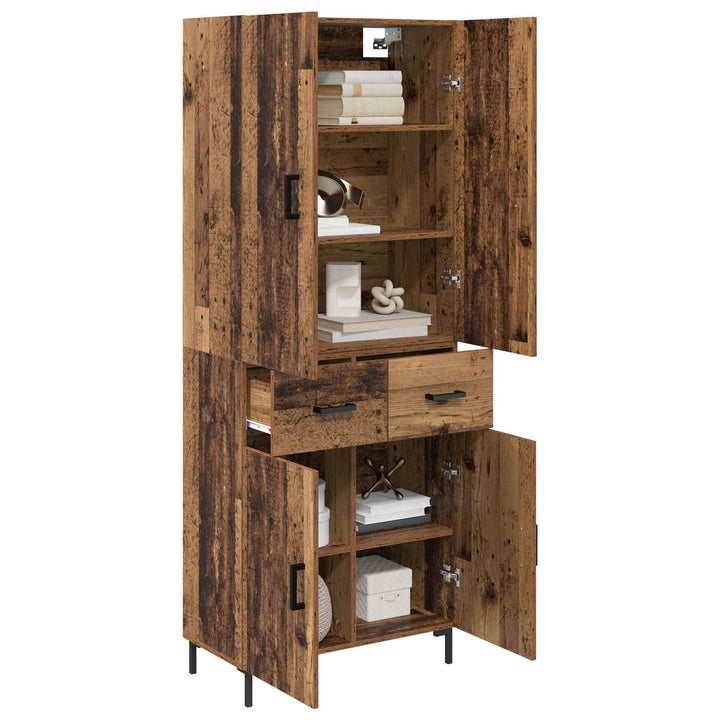 Highboard Gammelt træ 69,5 x 34 x 180 cm Konstrueret træ
