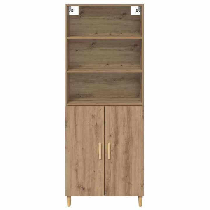 Highboard Artisan Egetræ 69,5 x 32,5 x 180 cm Konstrueret træ