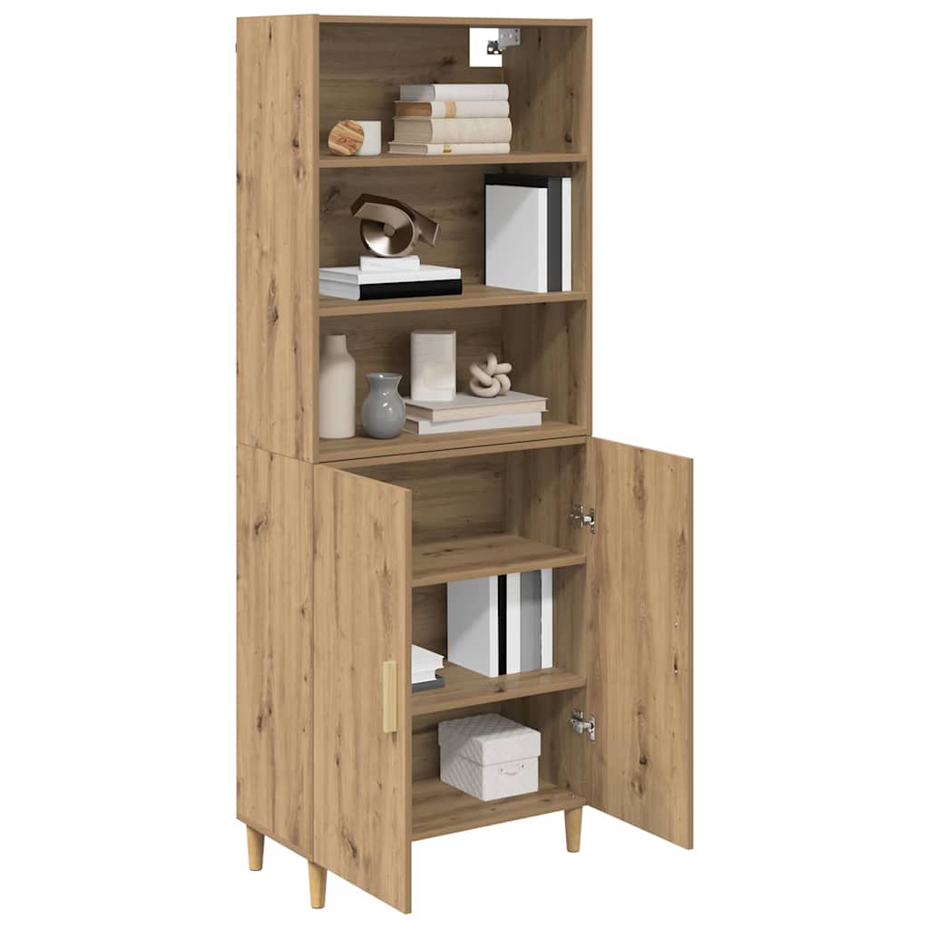 Highboard Artisan Egetræ 69,5 x 32,5 x 180 cm Konstrueret træ