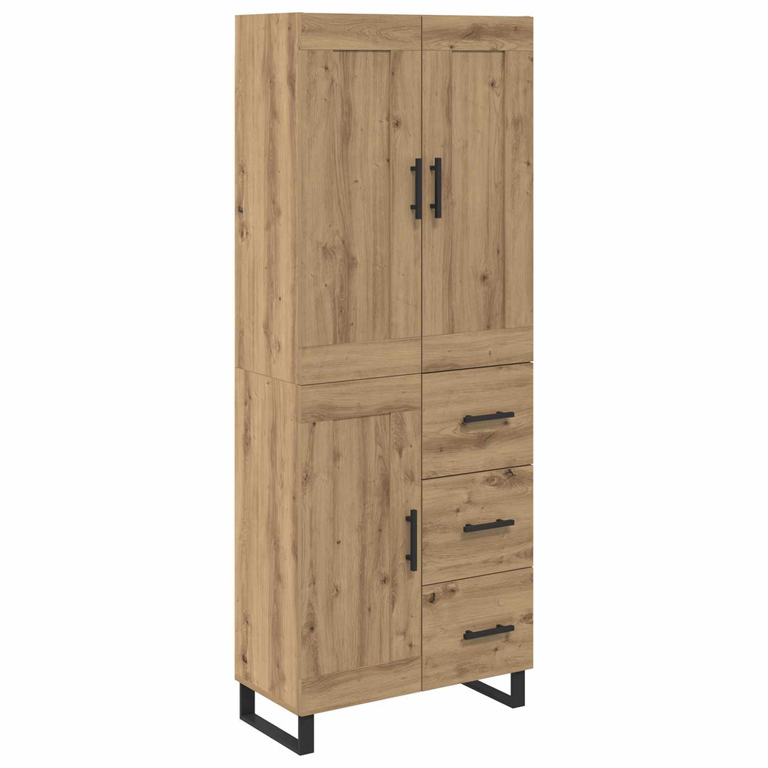 Highboard Artisan Egetræ 69,5 x 34 x 180 cm Konstrueret træ