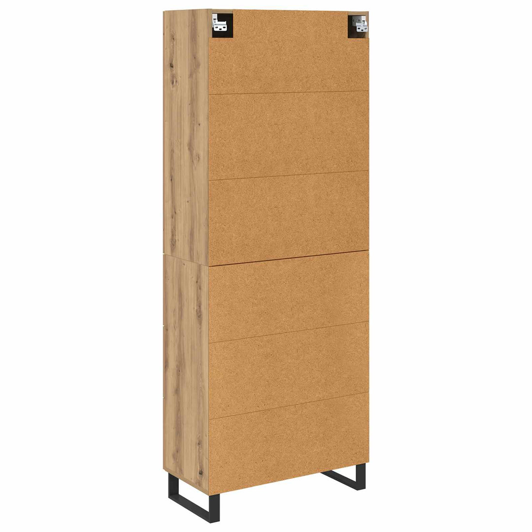 Highboard Artisan Egetræ 69,5 x 34 x 180 cm Konstrueret træ
