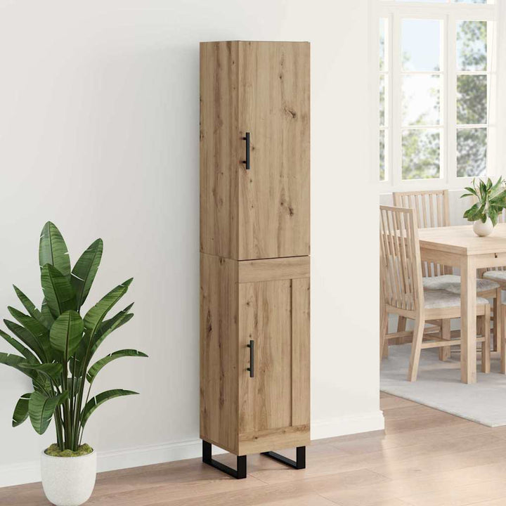 Highboard Artisan Egetræ 34,5 x 34 x 180 cm Konstrueret træ