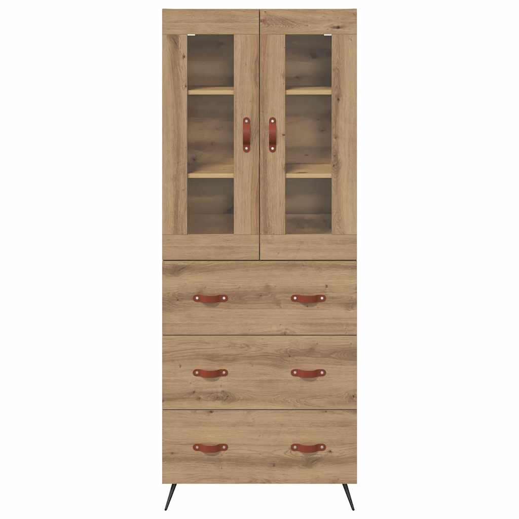 Højskab med hylde 2 pcs Artisan Egetræ Konstrueret træ