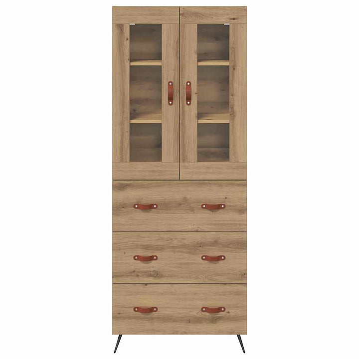 Højskab med hylde 2 pcs Artisan Egetræ Konstrueret træ