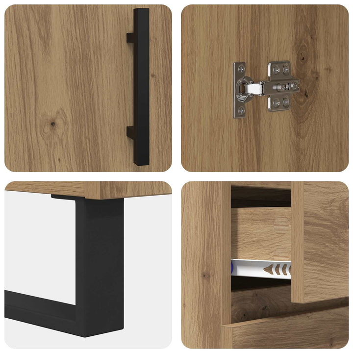 Highboard 2 pcs Artisan Egetræ 69,5 x 34 x 180 cm