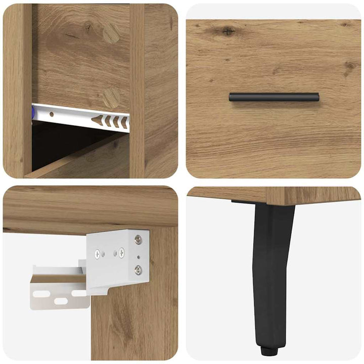 Highboard 2 pcs Artisan Egetræ 69,5 x 34 x 180 cm