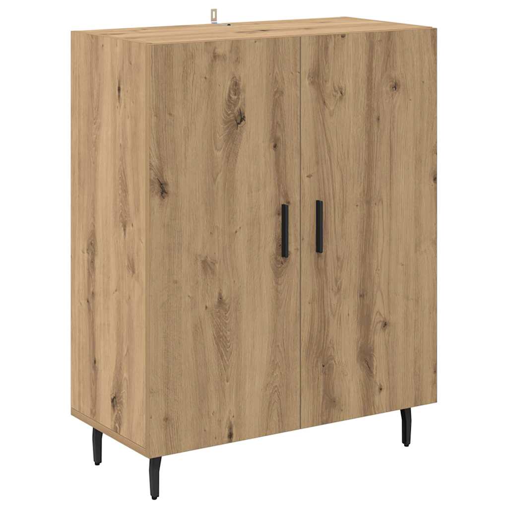 Highboard 2 pcs Artisan Egetræ Ingeniørtræ og glas