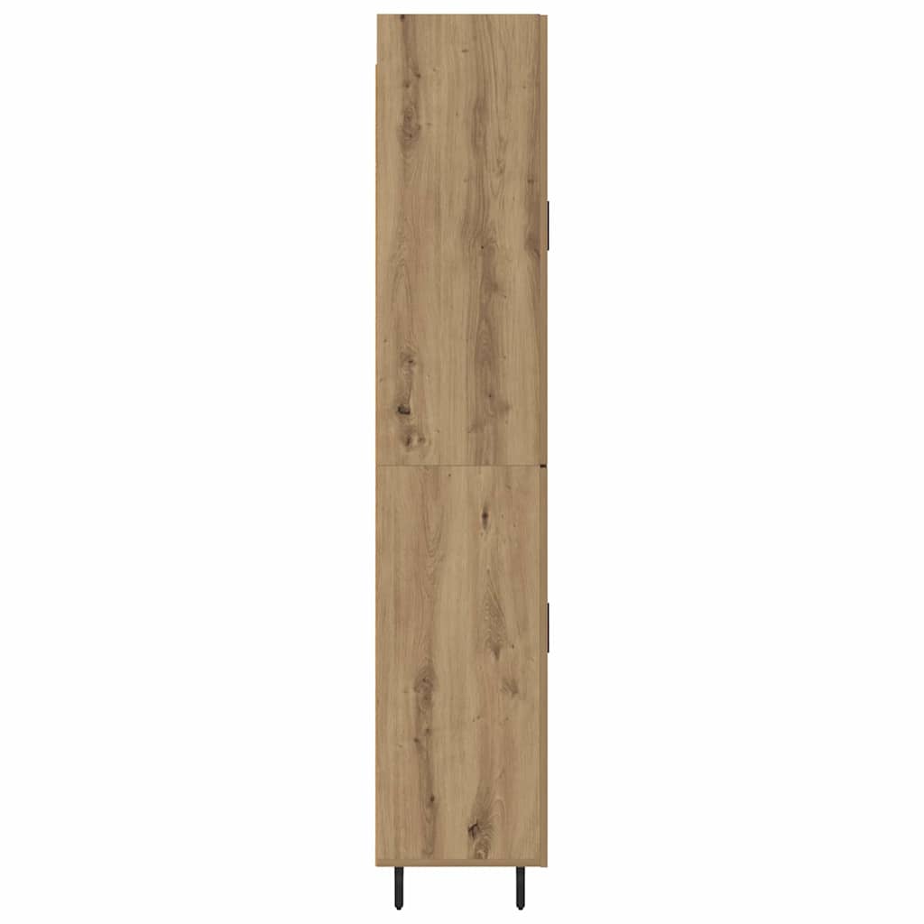 Highboard 2 pcs Artisan Egetræ Ingeniørtræ og glas