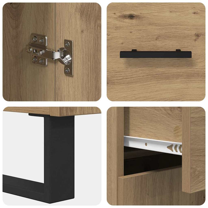 Highboard 2 stk. Artisan Egetræ 69,5 x 34 x 180 cm