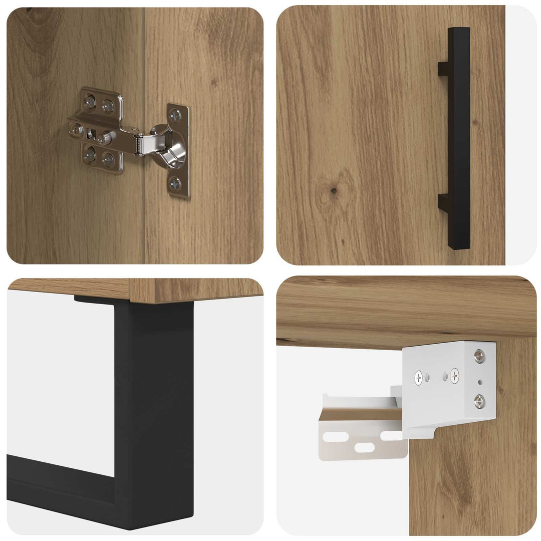 Highboard 2 pcs Artisan Egetræ 69,5 x 34 x 180 cm