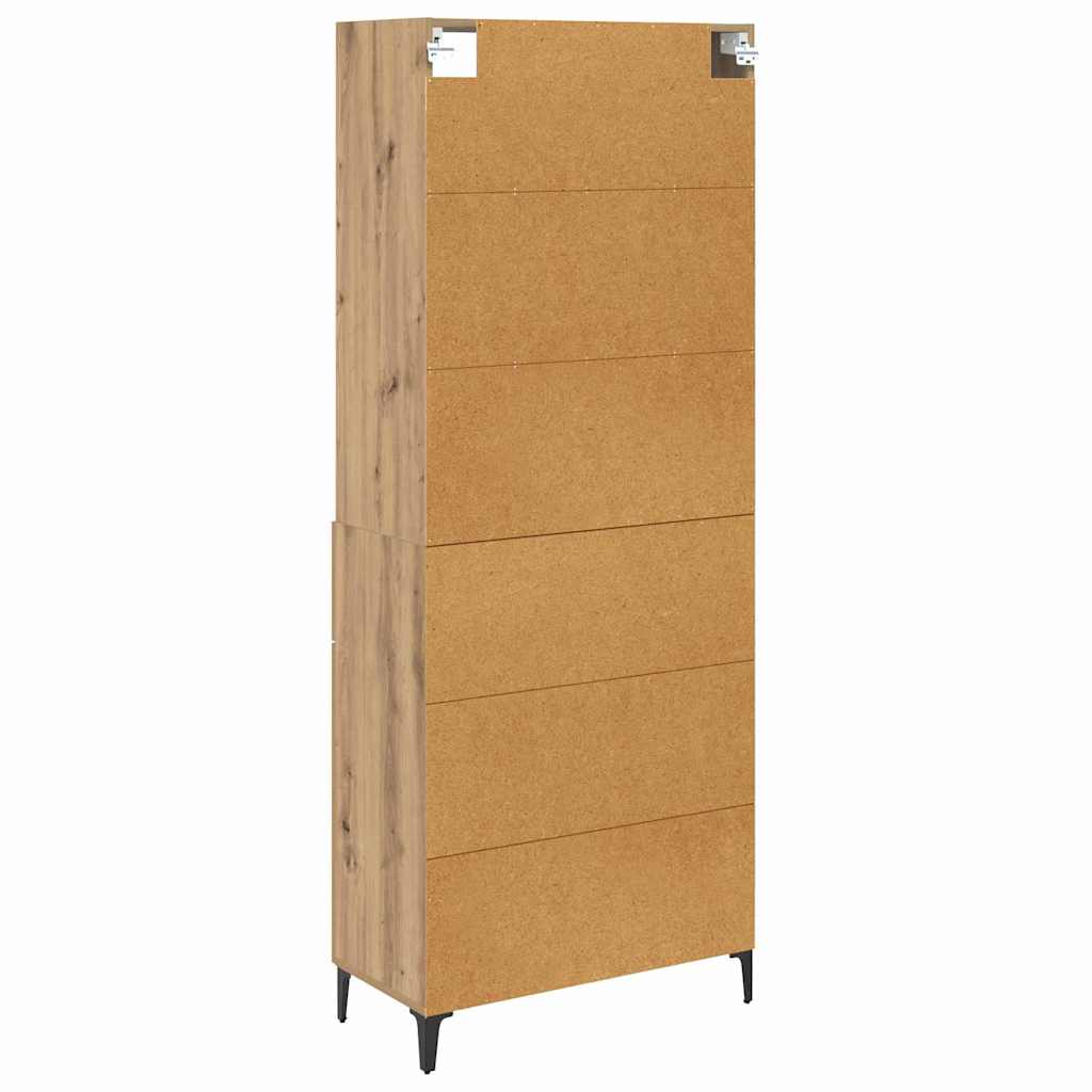 Highboard Artisan Egetræ 69,5 x 34 x 180 cm Konstrueret træ