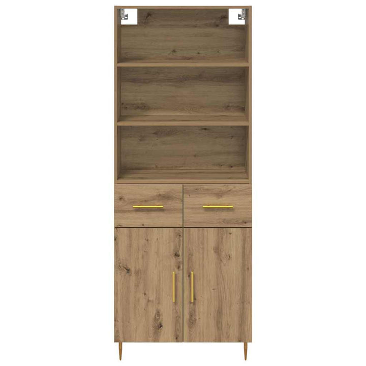 Highboard Artisan Egetræ 69,5 x 34 x 180 cm Konstrueret træ