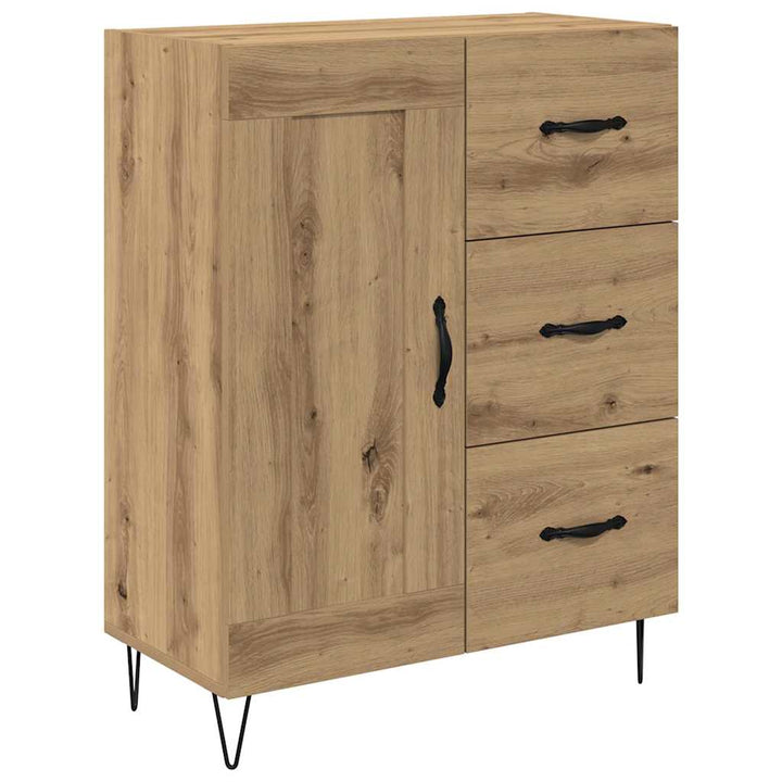 Highboard med skuffe 2 pcs Artisan Egetræ Konstrueret træ