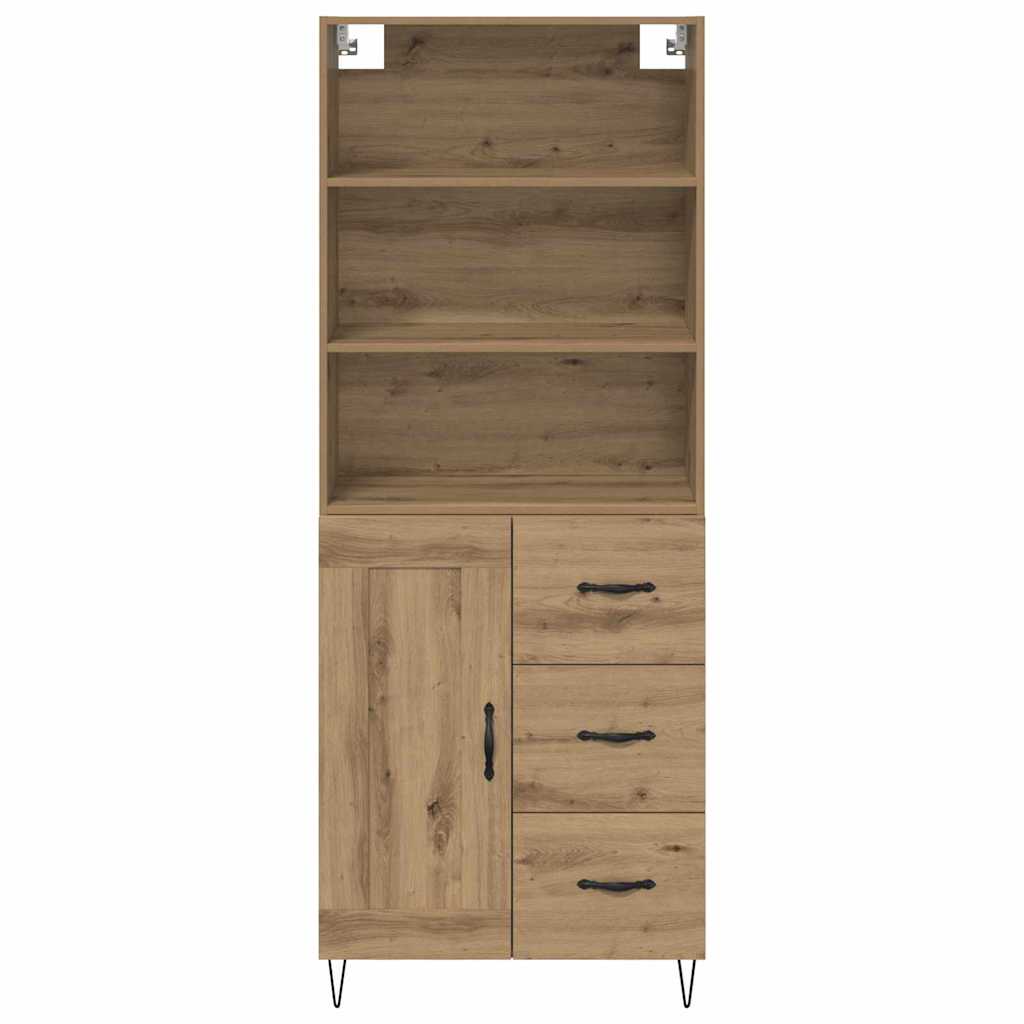 Highboard med skuffe 2 pcs Artisan Egetræ Konstrueret træ