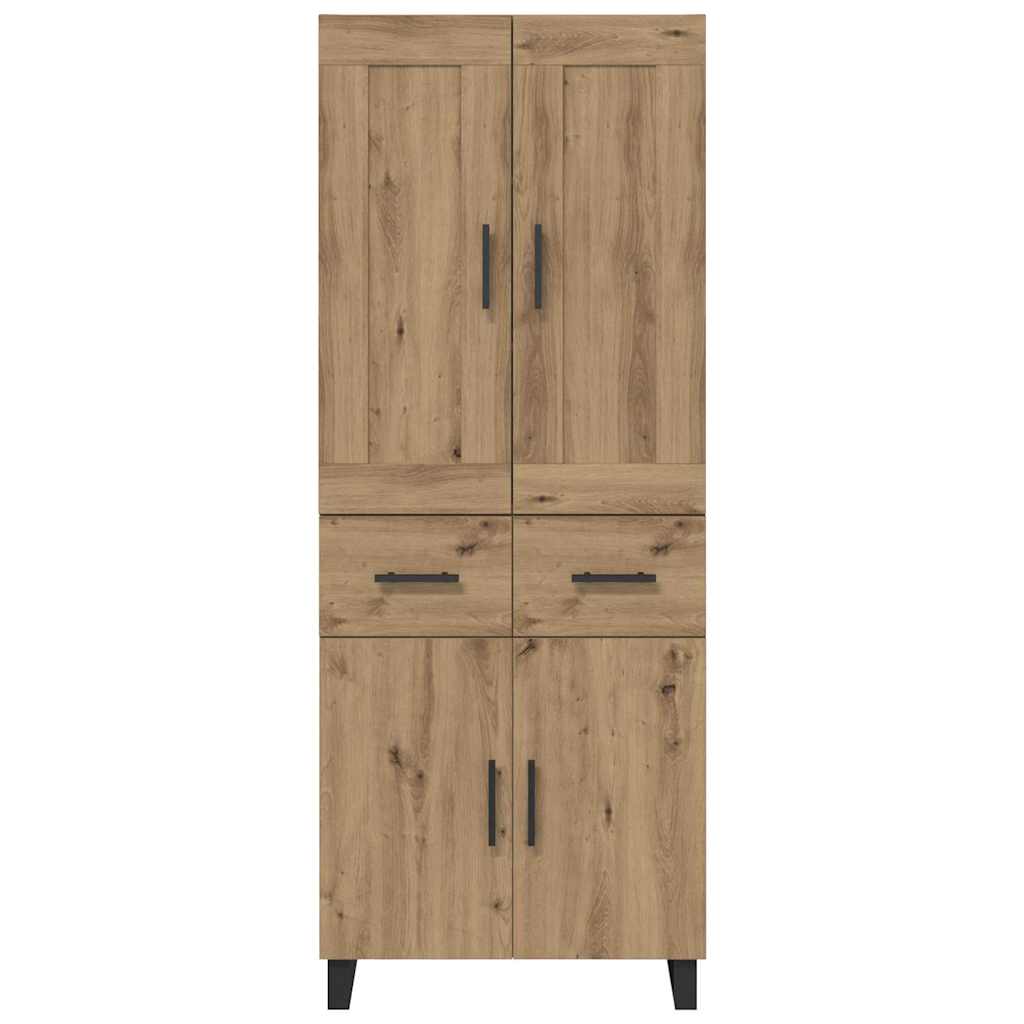 Highboard Artisan Egetræ 69,5 x 34 x 180 cm Konstrueret træ