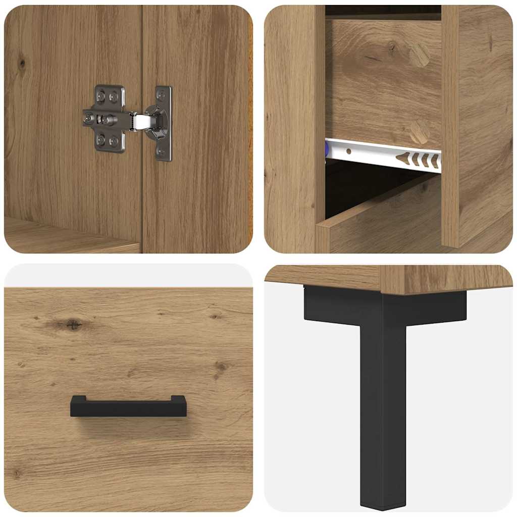 Highboard 2 stk. Artisan Egetræ 69,5 x 34 x 180 cm