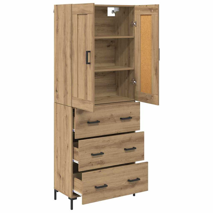 Highboard 2 stk. Artisan Egetræ 69,5 x 34 x 180 cm