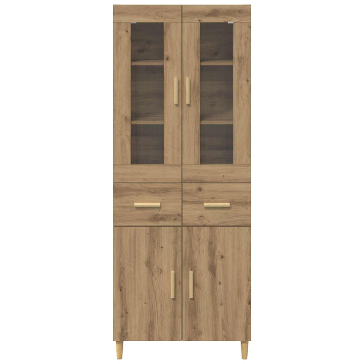 Highboard Artisan Egetræ 69,5 x 34 x 180 cm Konstrueret træ