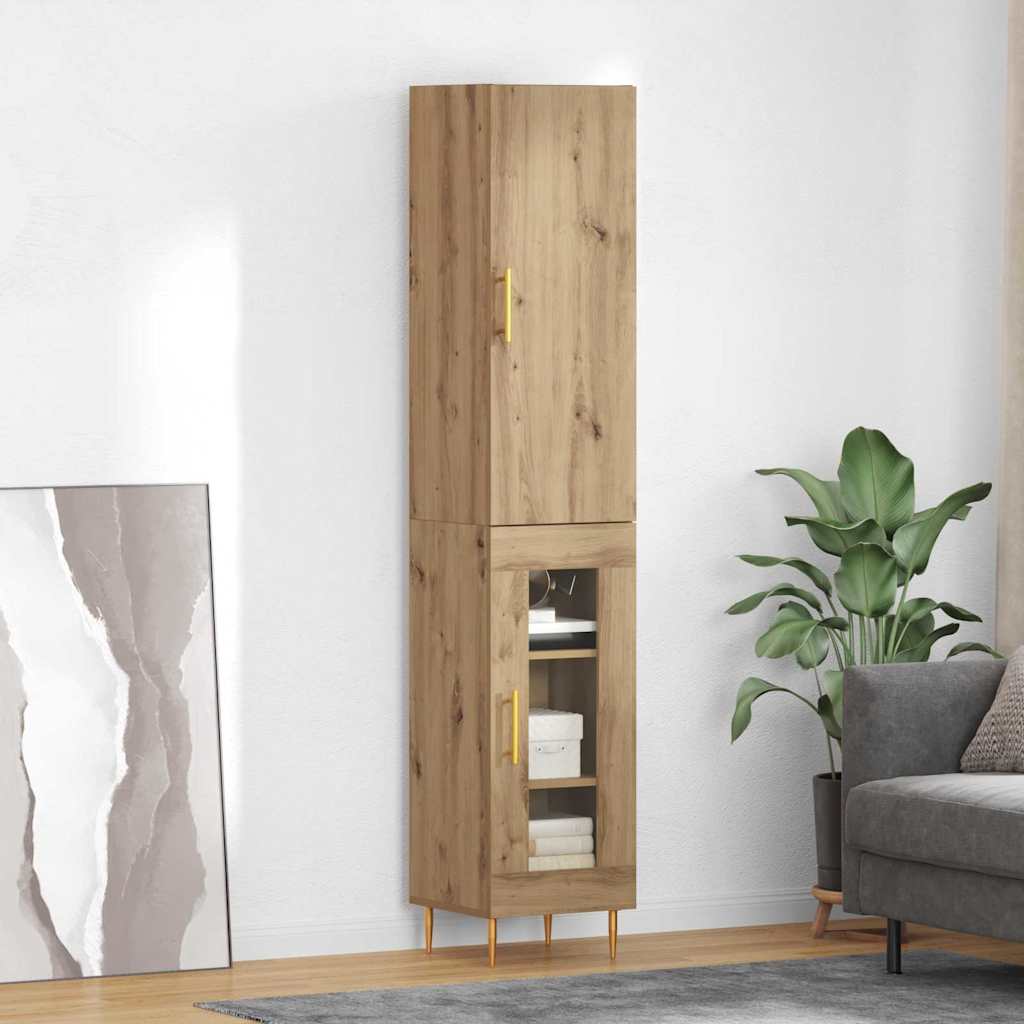 Highboard 2 pcs Artisan Egetræ Konstrueret træ