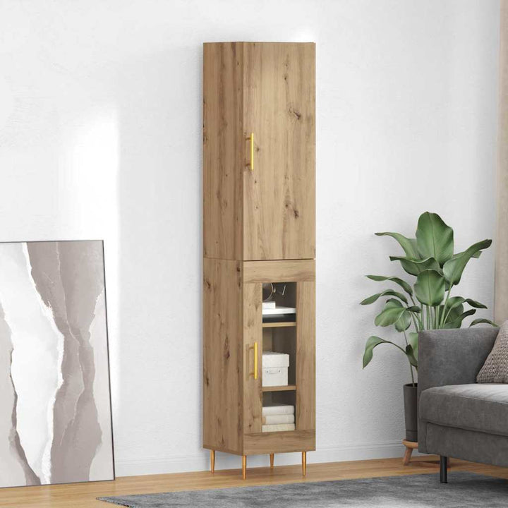Highboard 2 pcs Artisan Egetræ Konstrueret træ