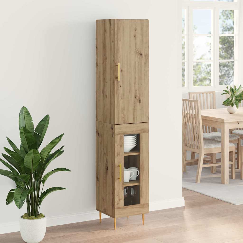Highboard 2 pcs Artisan Egetræ Konstrueret træ