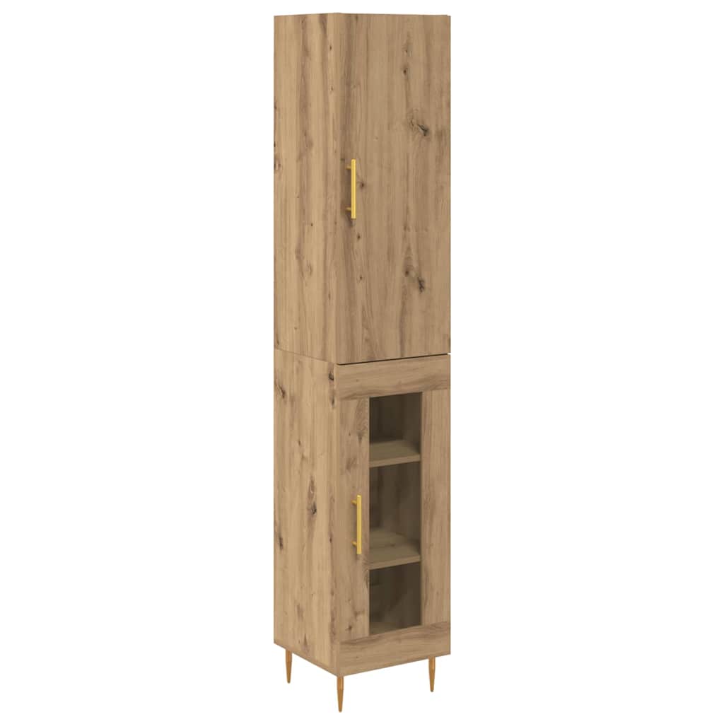 Highboard 2 pcs Artisan Egetræ Konstrueret træ