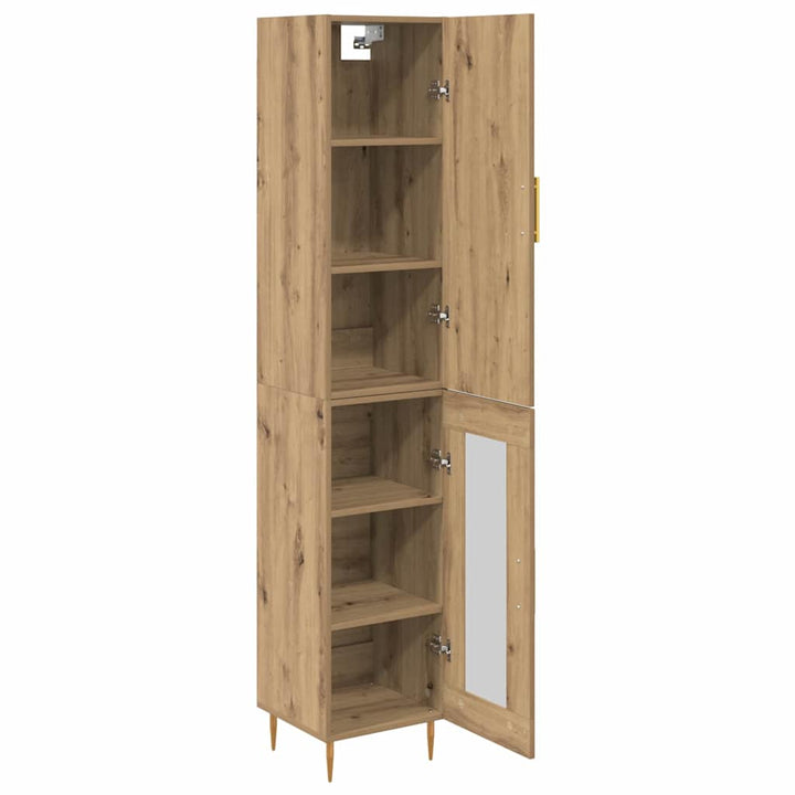 Highboard 2 pcs Artisan Egetræ Konstrueret træ
