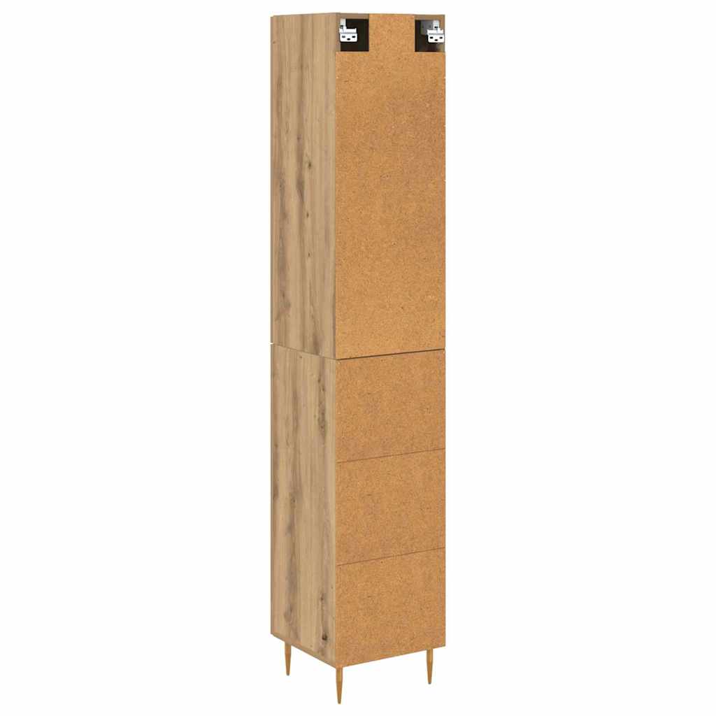Highboard 2 pcs Artisan Egetræ Konstrueret træ
