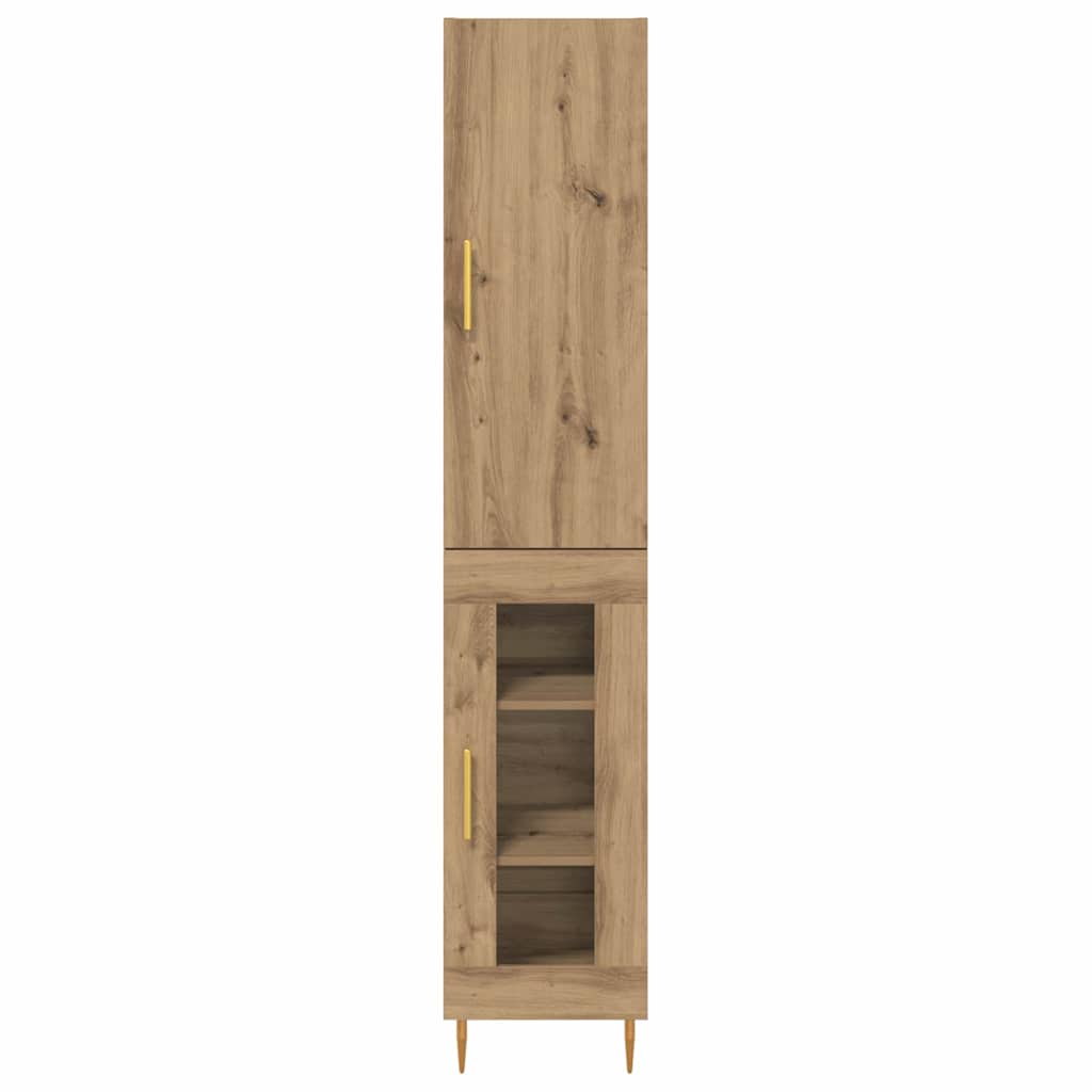 Highboard 2 pcs Artisan Egetræ Konstrueret træ
