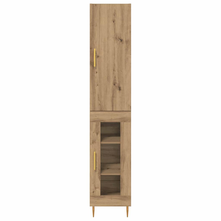 Highboard 2 pcs Artisan Egetræ Konstrueret træ