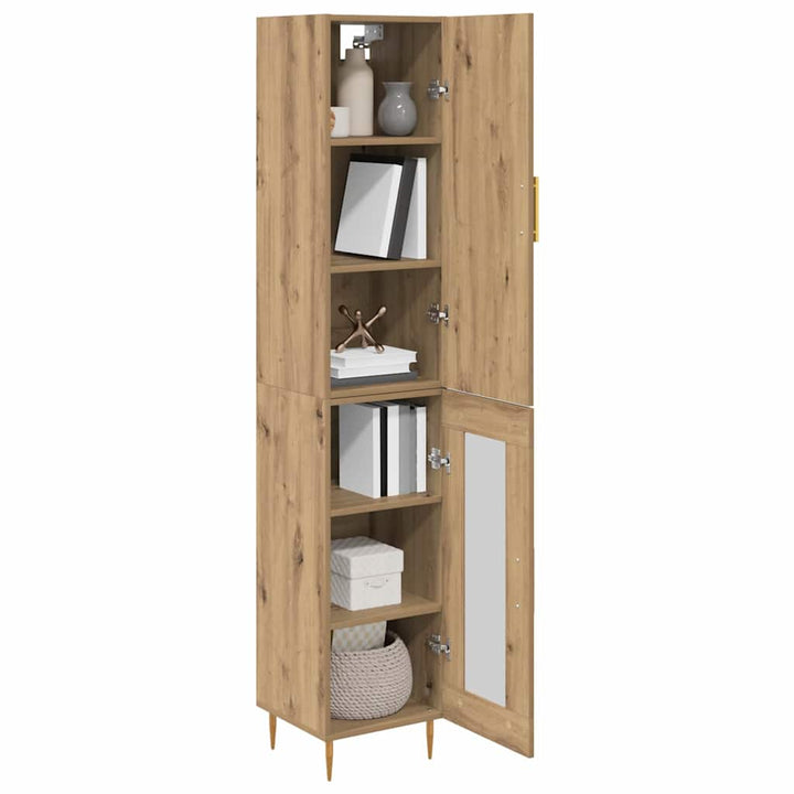 Highboard 2 pcs Artisan Egetræ Konstrueret træ