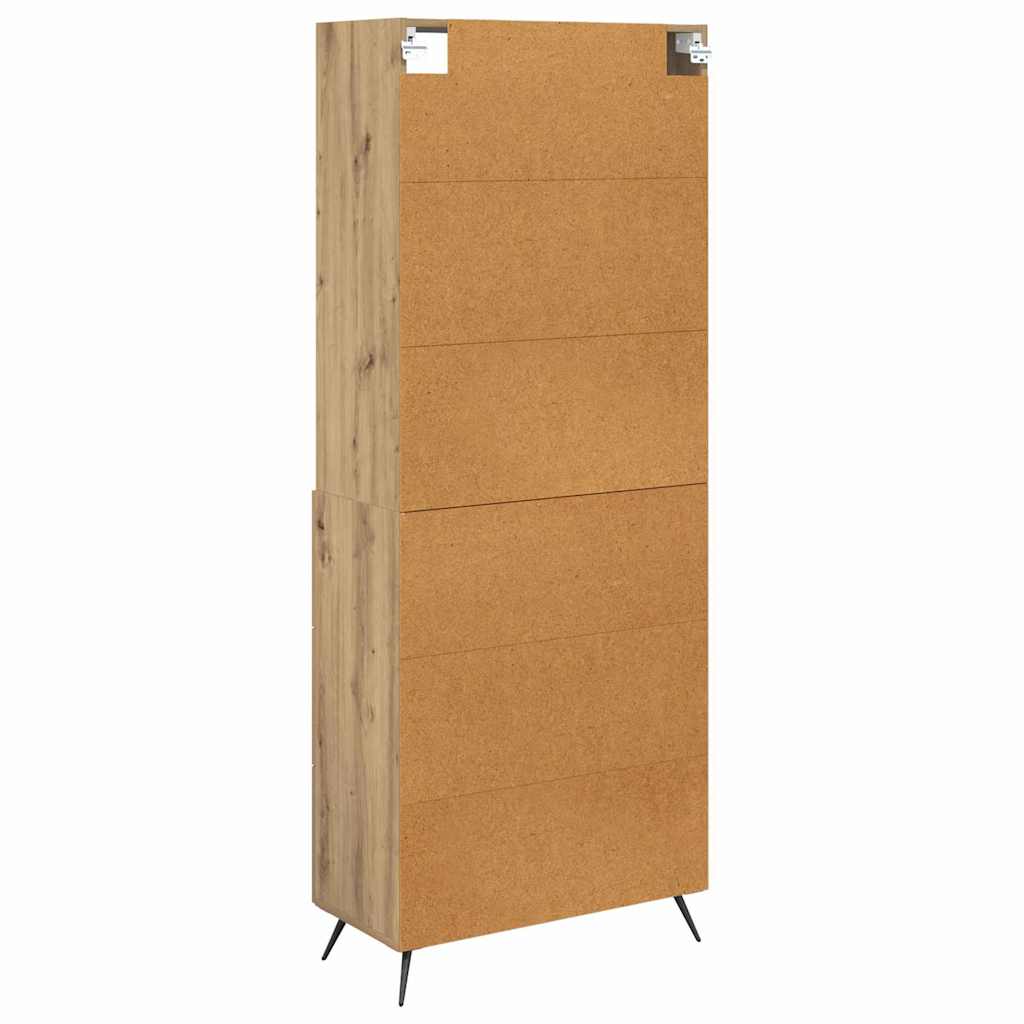 Highboard Artisan Egetræ 69,5 x 34 x 180 cm Konstrueret træ